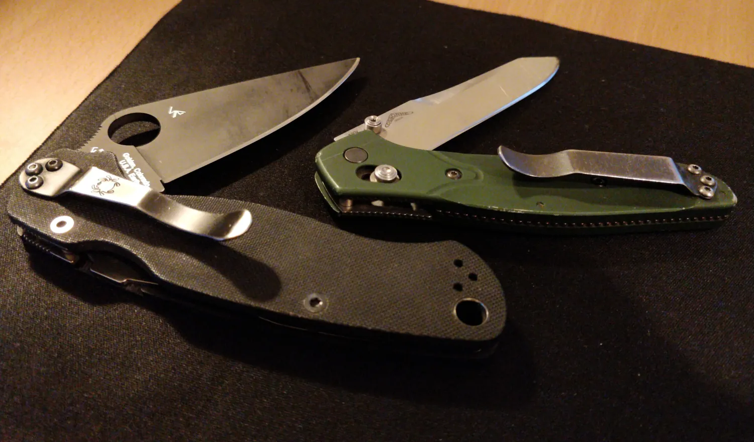 Spyderco and Buck hunting knives